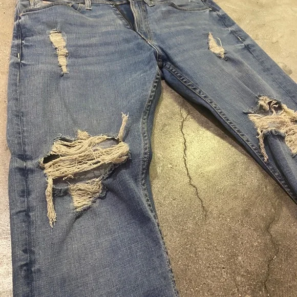 Guess Jeans Guess Cropped Tapered Mens Distressed Jeans Poshmark